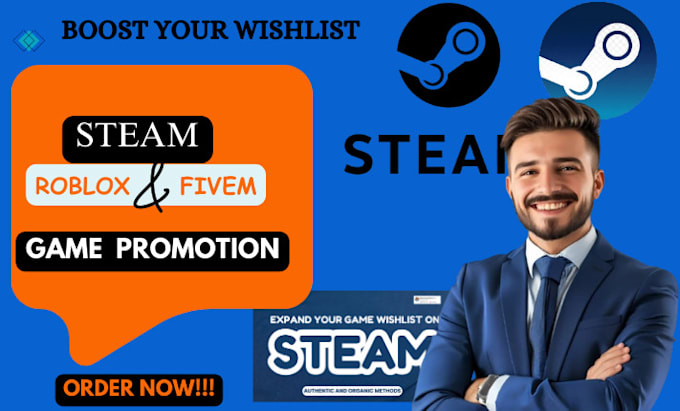 Gig Preview - Steam game promotion, steam game wishlist, steam game marketing, game promotion