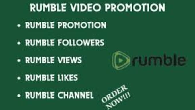 Gig Preview - Do organic rumble video promotion for your channel growth