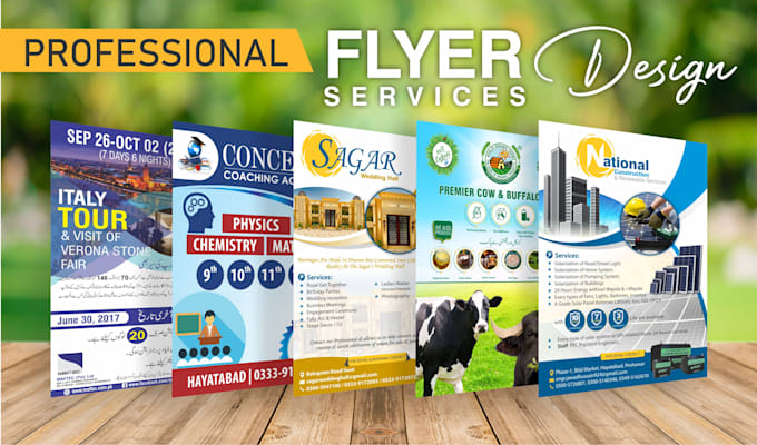 Gig Preview - Do custom flyers, modern flyers, corporate flyers, and company brochures