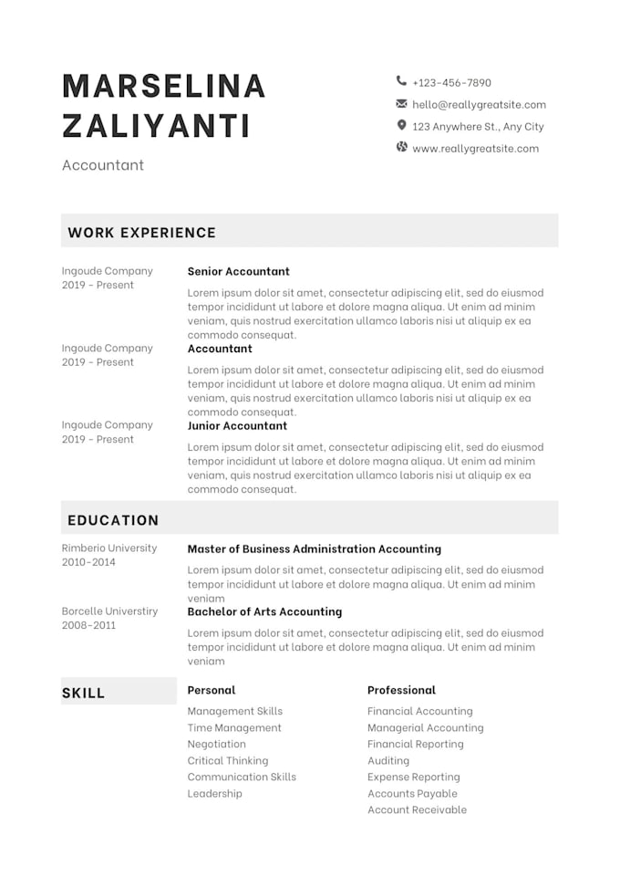 Gig Preview - Design professional cvs and resumes for you to get hired