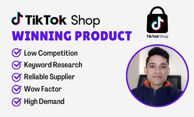 Gig Preview - Find tiktok shop winning products, winning product research