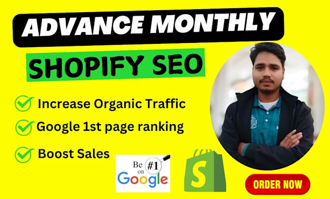 Gig Preview - Do complete advance monthly shopify SEO services for sales