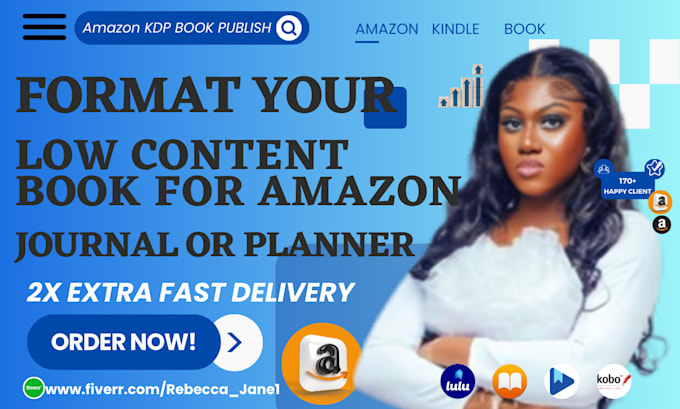 Gig Preview - Design or format amazon KDP journal or planner in canva, amazon kdp journal