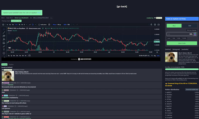 Gig Preview - Meme crypto, pump fun marketing to reach 100per bonding curve