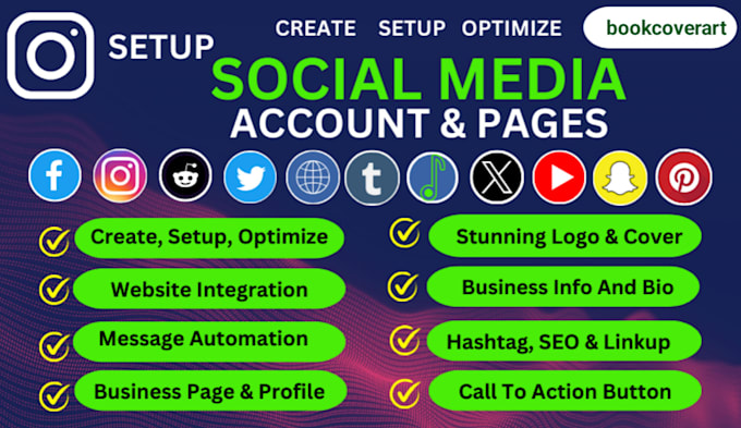 Bestseller - perfect create and set up all social media accounts