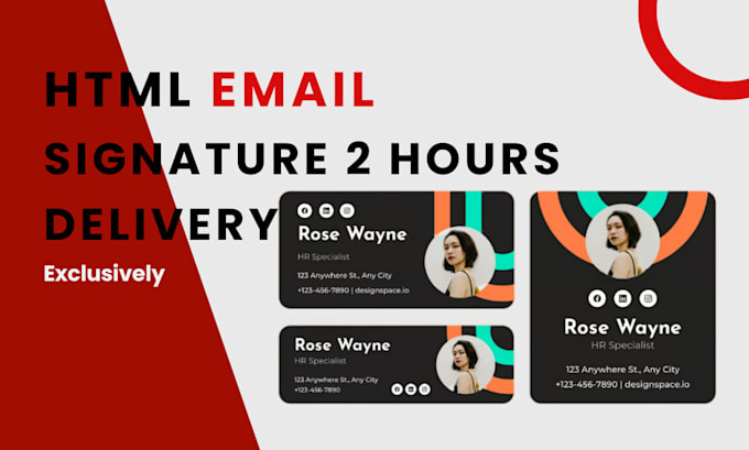 Gig Preview - Make clickable HTML email signature within 2hrs for gmail, outlook, mac