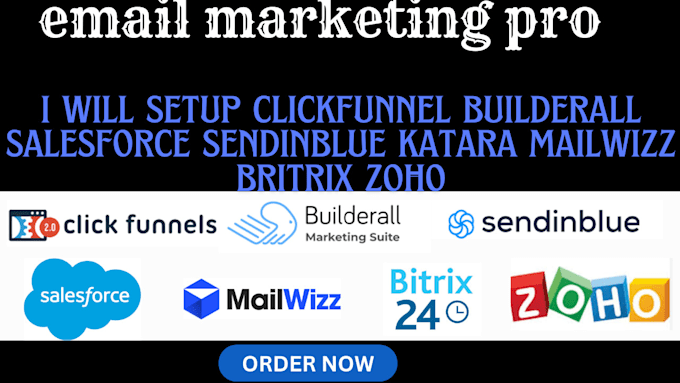 Gig Preview - Setup clickfunnel builderall salesforce sendinblue katara mailwizz britrix zoho