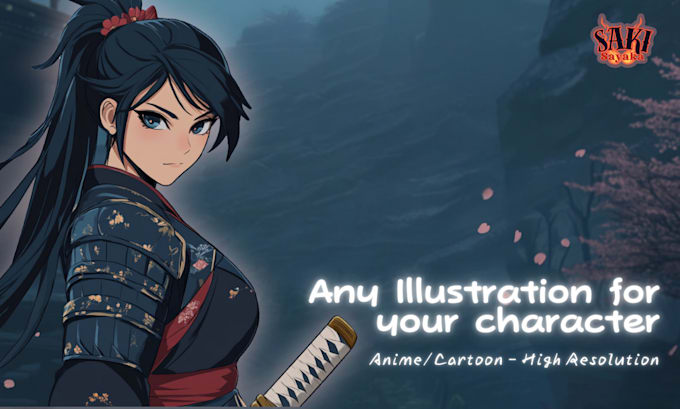 Gig Preview - Draw your character or any illustration in anime art style