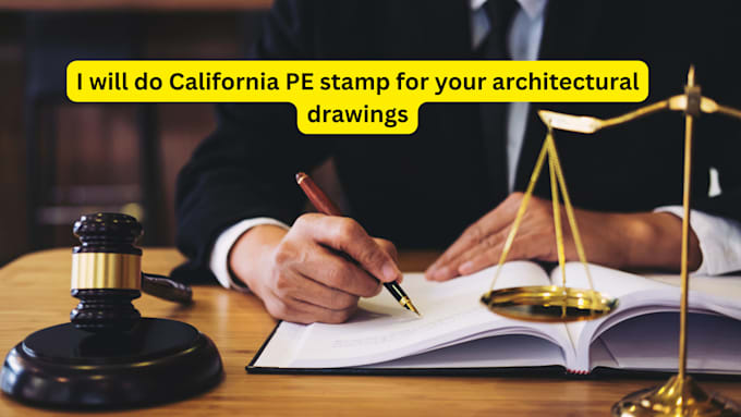 Gig Preview - Do california pe stamp, architecture structural for city permit