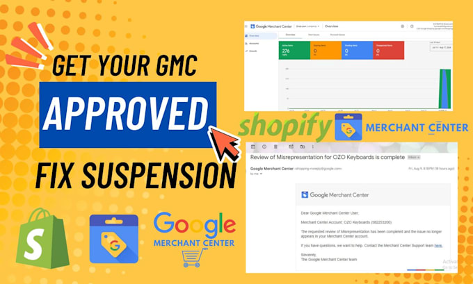 Gig Preview - Fix gmc misrepresentation get your account approved