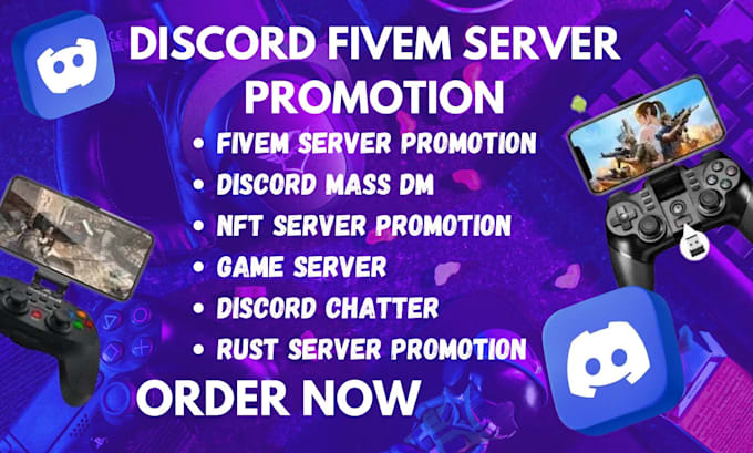 Gig Preview - Fivem server promotion, discord server promotion, fivem server ads