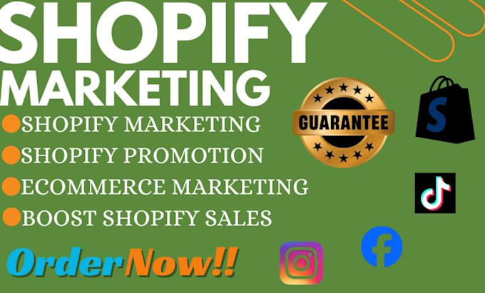 Gig Preview - Increase shopify sales, complete shopify ecommerce marketing, shopify promotion