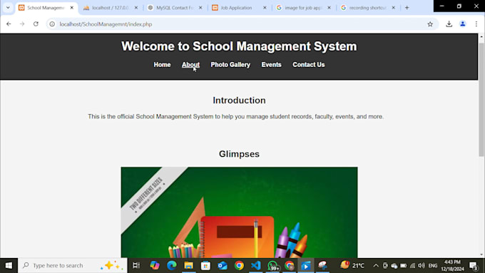 Gig Preview - Do school management web