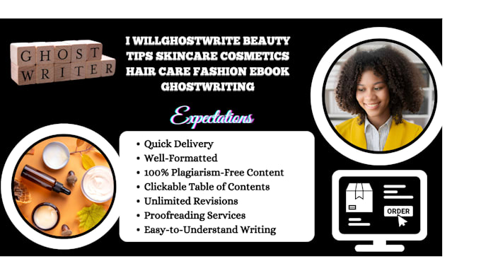 Gig Preview - Ghostwrite beauty tips skincare cosmetics hair care fashion ebook ghostwriting