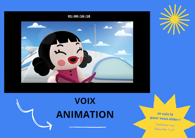 Gig Preview - Offer you my french voiceover for animation projects