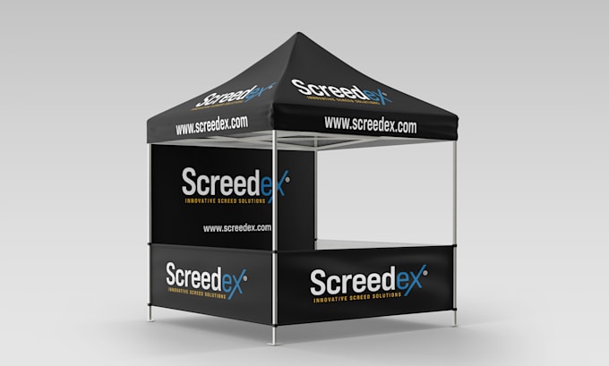 Gig Preview - Design printable canopy tent, table cover, flag, backdrop, and trade show booth