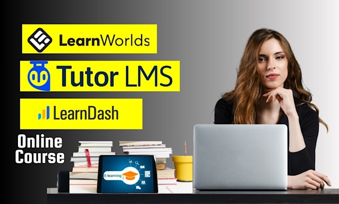 Gig Preview - Develop custom elearning websites with learnworld and learnwords