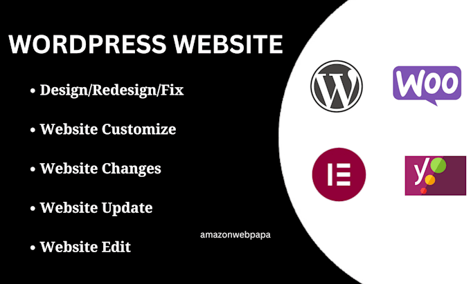 Gig Preview - Update wordpress website, wordpress edits wordpress changes, customization