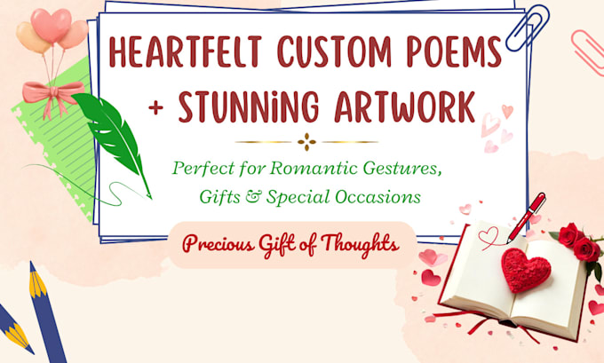 Bestseller - write heartfelt custom poems with beautiful designs for your loved ones