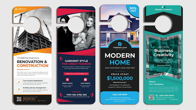 Gig Preview - Design professional door hanger designs, rack cards and business postcards