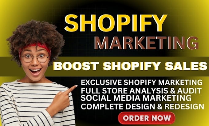 Gig Preview - Do shopify marketing promotion to boost shopify sales ecommerce marketing