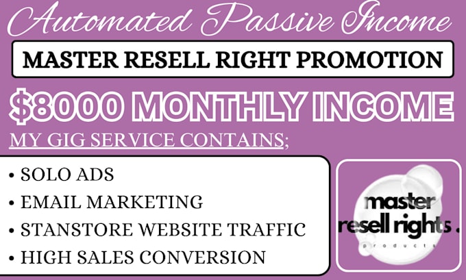 Gig Preview - Boost master resell right with email marketing and solo ads