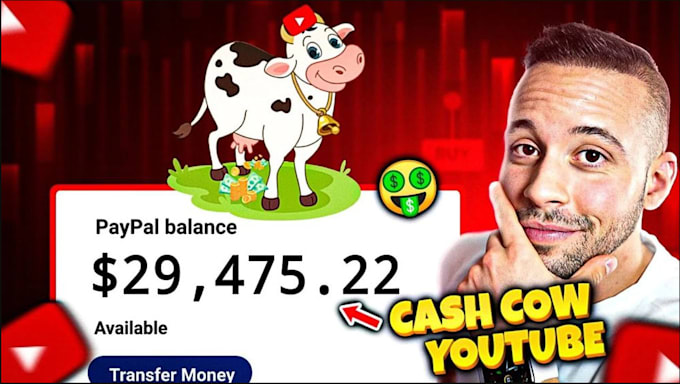 Gig Preview - Create automated cash cow, cash cow youtube ,cash cow channel, cash cow