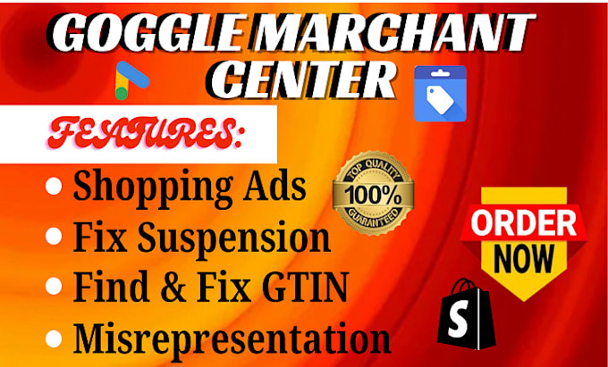 Gig Preview - Fix google merchant center misrepresentation, suspension, gtin, shopping ads