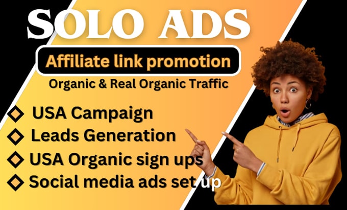 Gig Preview - Boost signups with USA focused organic solo ads and high ranking affiliate way