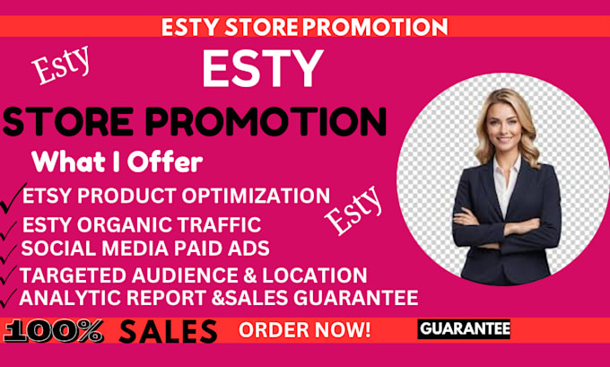 Gig Preview - Do etsy promotion to get pure organic etsy traffic for etsy sales guarantee