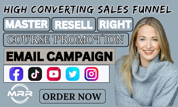 Bestseller - promote master resell right with email marketing sales funnel