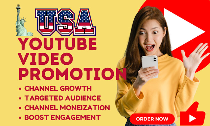 Gig Preview - Do usa youtube promotion grow subscription and increase subscriber for channel