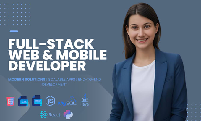 Gig Preview - Be your full stack web and mobile developer