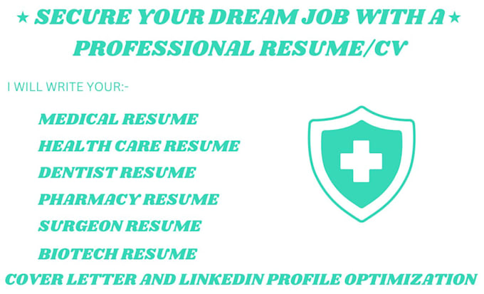 Gig Preview - Write a professional healthcare resume that gets you hired