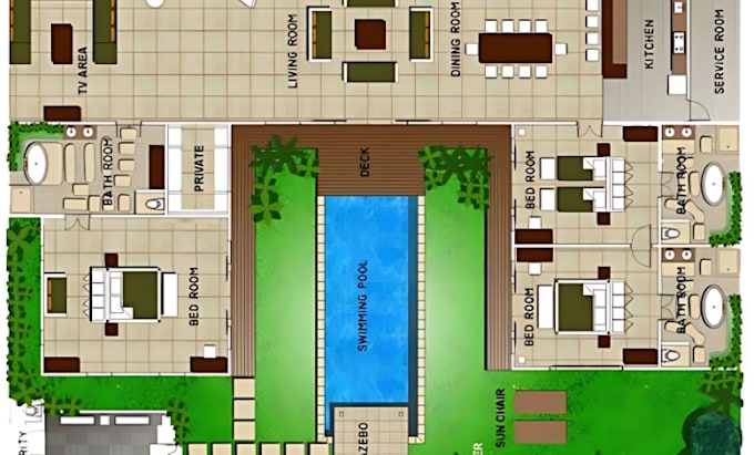 Gig Preview - Be your architect, do architectural 2d floor plan and 3d render