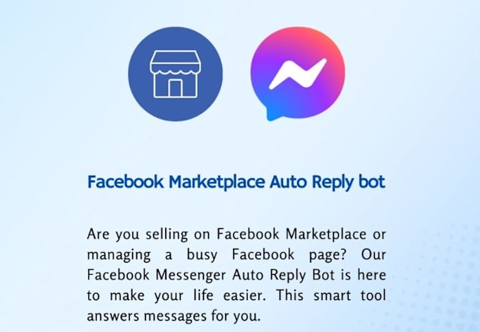 Gig Preview - Develop facebook marketplace price monitor bot, auto response, auto posting bot