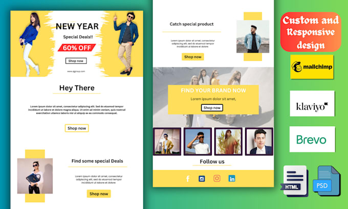 Bestseller - do professional email design services for klaviyo and mailchimp