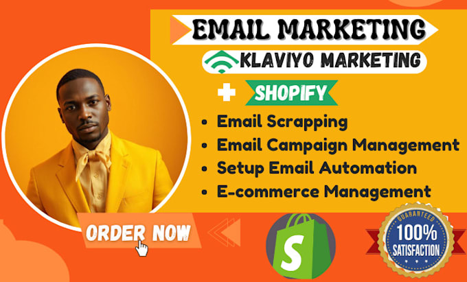 Gig Preview - Setup klaviyo email marketing, klaviyo flows, shopify marketing, shopify manager