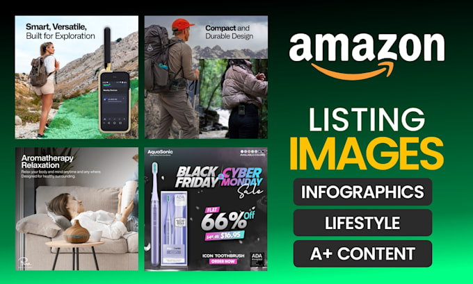 Bestseller - design amazon product listing images, photos, a plus content