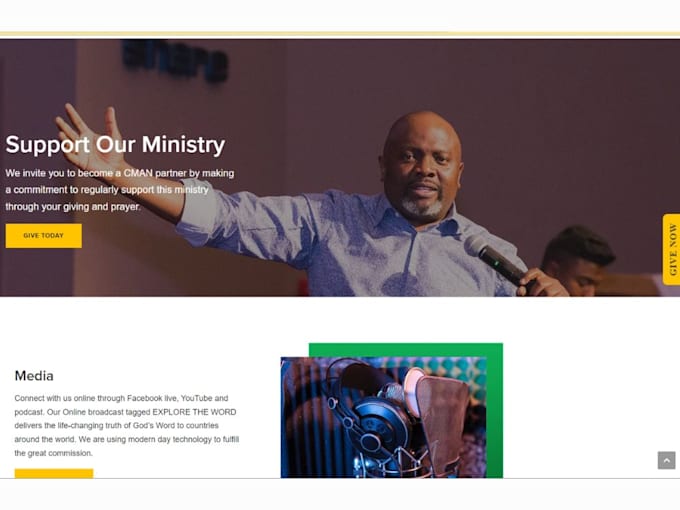 Gig Preview - Design church website, ministry website, charity website