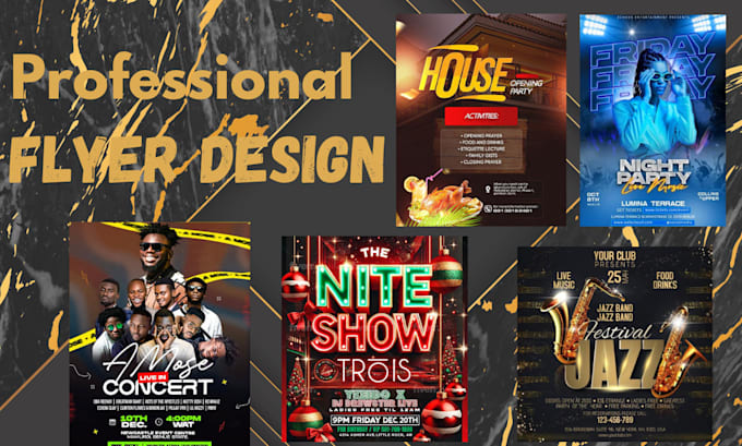 Gig Preview - Design birthday,musical, christmas,newyear, concert,event and party flyer design