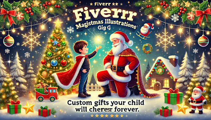 Gig Preview - Create christmas illustrations that your child will cherish