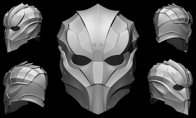 Gig Preview - Create 3d mask design cosplay mask 3d model halloween mask 3d printing