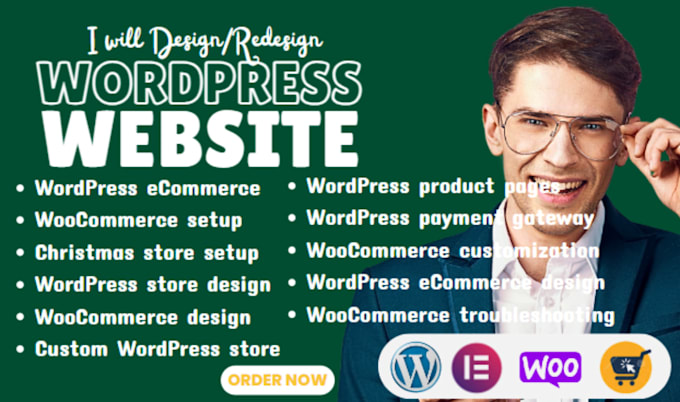 Gig Preview - Customize your wordpress theme, template, set up woocommerce using elementor pro