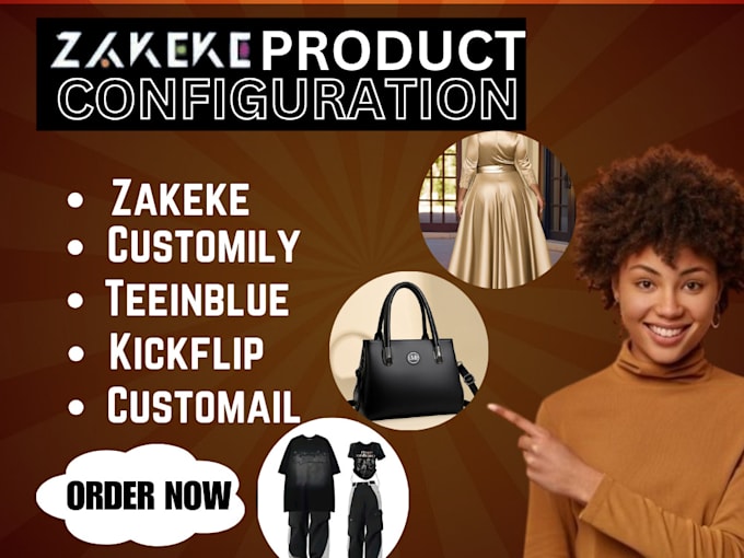 Gig Preview - Setup product configurators on customily, teeinblue, zakeke, zepto,and shopify