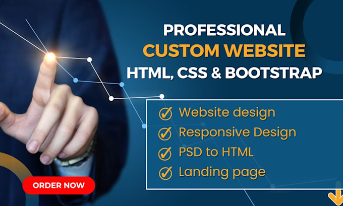 Gig Preview - Design a custom responsive HTML CSS bootstrap website for you