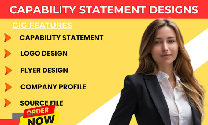 Gig Preview - Design a professional and effective capability statement within 12 hours