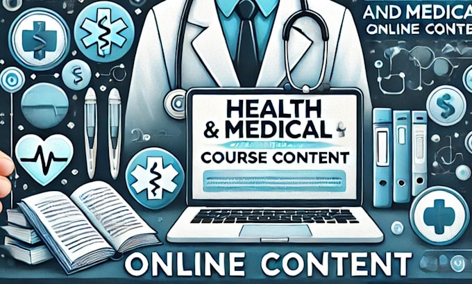 Gig Preview - Create health and medical online course content, curriculum, and videos