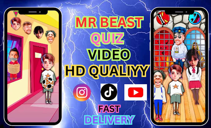 Gig Preview - Do a viral and optimized mr beast, wednesday and ishowspeed ai puzzle videos