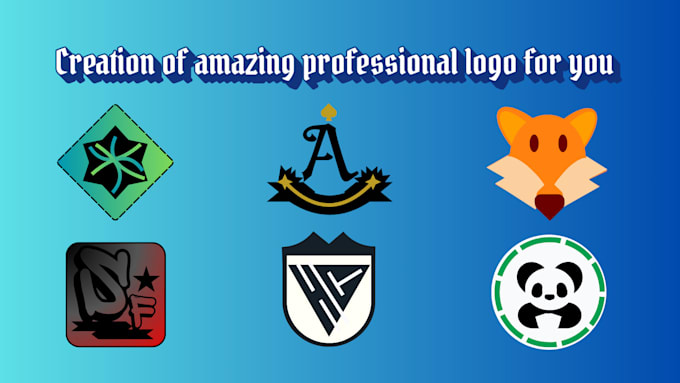 Gig Preview - Creation of amazing professional logo for you